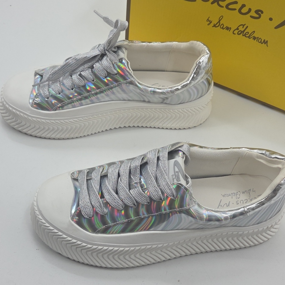 Holographic Women's Platform Sneakers Size 9 - Picture 13 of 16